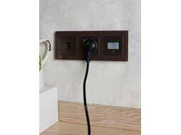 Розетка IEK Brite BR-K10-2-K45 (темная бронза)