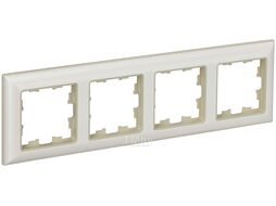 Рамка для выключателей и розеток IEK Brite BR-M42-12-1-K10 (бежевый/жемчужный)