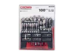 Набор шлицевых и крестовых отверток CROWN 100 предметов CPHDS-AXC100