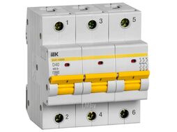 Выключатель автоматический IEK ВА47-100МА 3P 40А 10кА D IEK / MVA43-3-040-D