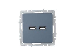 Розетка IEK Brite BR-U21-D31-K35 (маренго)
