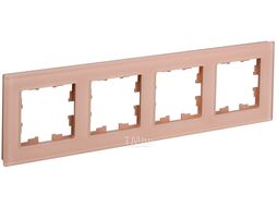 Рамка для выключателей и розеток IEK Brite BR-M42-G-31-K96 (персиковый матовый)