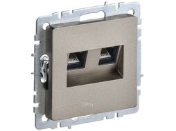 Розетка IEK Brite BR-K20-2-K37 (шампань)