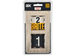 Рамка для выключателей и розеток IEK Brite BR-M22-M-21-K37 (металл/шампань)
