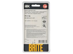 Рамка для выключателей и розеток IEK Brite BR-M22-M-21-K37 (металл/шампань)