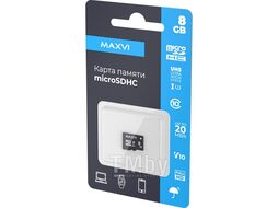 Карта памяти Maxvi МicroSDHC 8GB class 10 UHS-I (1) V10 без адаптера