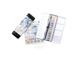 Краски акварельные "Hydrangea set" набор 12 цв., кюветы, метал. коробка RENESANS RENAKWKAS12