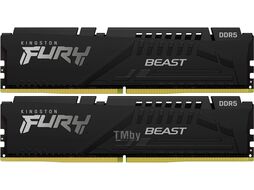 Оперативная память DDR 5 DIMM 64Gb PC44800, 5600Mhz, Kingston FURY Beast Black XMP CL40 (Kit of 2) (KF556C40BBK2-64)