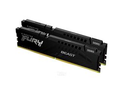 Оперативная память DDR 5 DIMM 64Gb PC44800, 5600Mhz, Kingston FURY Beast Black XMP CL40 (Kit of 2) (KF556C40BBK2-64)