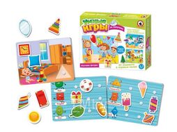 Игра настольная на липучках "Умные игры.Изучаем фигуры", обучающая, картонная коробка, 3+ РУССКИЙ СТИЛЬ 04305