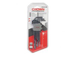 Набор ключей шестигранных CROWN 1,5-10 мм 9шт длинные CPHOK-HMBX09