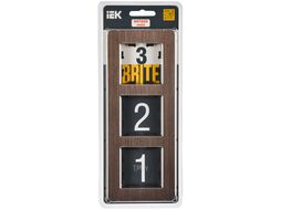 Рамка для выключателей и розеток IEK Brite BR-M32-M-21-K30 (металл/коричневый)