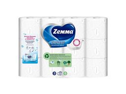 Туалетная бумага, Деликатная забота, 3 слоя, 12 рул. Deluxe Zemma