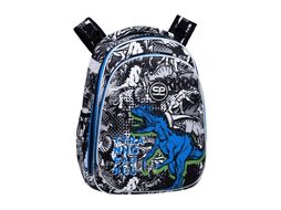 Рюкзак молодежный "T-Rex" полиэстер, уплот. спинка, черный/синий CoolPack F015853