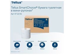 Бумага туалетная Комфорт TP9 SmartChoice в мини-рулонах 118,2м, 2-сл. Tellus 472261