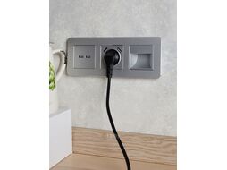 Рамка для выключателей и розеток IEK Brite BR-M32-M-01-K47 (металл/алюминий)