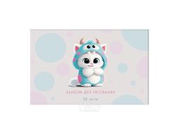 Альбом для рисования A4 10 л. "Cute Kitty" на скобе Listoff А102665