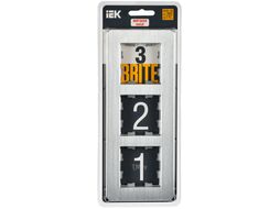 Рамка для выключателей и розеток IEK Brite BR-M32-M-21-K47 (металл/алюминий)