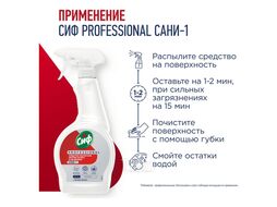 Средство моющее кислотное против ржавчины и налета Спрей 500 мл. PROFESSIONAL СИФ