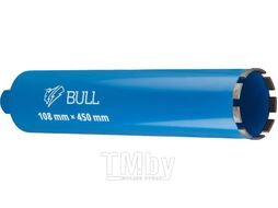 Коронка алмазная d 108мм железобетон, L450мм, 1 1/4", мокрое сверление BULL 2329247