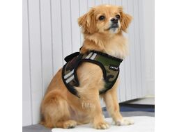 Шлея-жилетка для животных Puppia Soft / PAUA-HB1828-CA-L (камуфляж/светоотражающий)