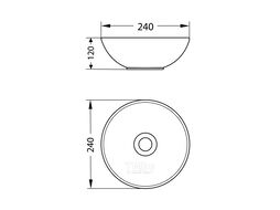 Умывальник со смесителем Lauter 21601E + Moon 21СК8691BS с донным клапаном 21190B (черный матовый)