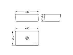 Умывальник со смесителем Lauter 21674A + Reef 21CK8678BS