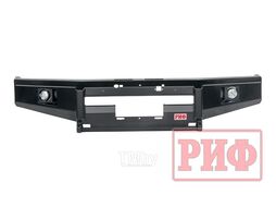 Бампер передний Toyota Land Cruiser 76/78 2007+ c доп. фарами, под штатную лебедку и расширители Риф RIF076-12356