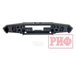 Бампер передний Toyota Land Cruiser 76/78 2007+ c доп. фарами, под штатную лебедку и расширители Риф RIF076-12356