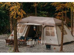Палатка Village 17, 4-местная, автоматическая, алюминиевый каркас, коричневая Naturehike CNH22ZP021-BR