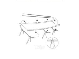 Раскладушка XJC04 NEW 190х70х38 см, до 155 кг, зеленая Naturehike NH19JJ006-DGRS
