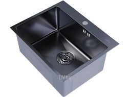 Мойка кухонная Mixline Pro 547234 (черный графит, с сифоном)