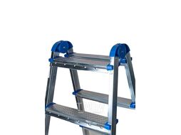 Стремянка B5 TwoSide Pro 5ст, 2 секции, стальная, оцинкованная AZK LDTH-02.05