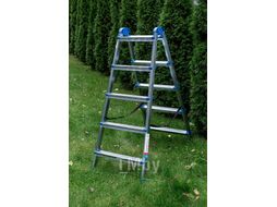 Стремянка B5 TwoSide Pro 5ст, 2 секции, стальная, оцинкованная AZK LDTH-02.05