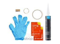 Набор для вклейки стекол клей PU 310мл., салфетки очищающие с растворителем 2 шт., лезвие, скотч, струна, перчатки AIRLINE ADGC026