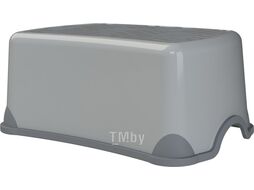 Табурет-подставка KidPlast Aster / PL194100 (светло-серый/серый)