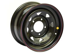 Диск усиленный УАЗ стальной черный 5x139,7 8xR17 d110 ET0 (треуг. мелкий) OFF-ROAD Wheels 1780-53910BL-0A17
