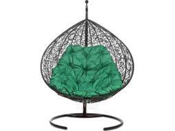 Кресло подвесное BiGarden Gemini Black (зеленая подушка)