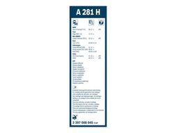 Щетка стеклоочистителя 1шт. Aerotwin A281H 280mm (задняя,спец.крепл.) VW PassatVariant/SEAT leon 05-,10- BOSCH 3397008045