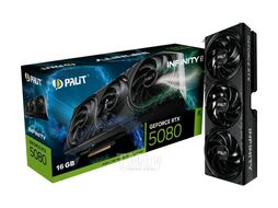 Видеокарта GeForce RTX 5080, 16Gb GDDR7 256bit, Palit Infinity 3 NE75080019T2-GB2035S, RTL