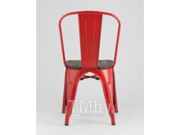 Стул Stool Group Tolix Wood / YD-H440B-W LG-03 (красный глянцевый/темное дерево)