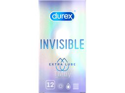 Презервативы Durex Invisible Extra Lube №12 из натурального латекса ультратонкие (12шт)