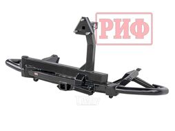 Бампер силовой задний Toyota Land Cruiser Prado 120 c квадратом под фаркоп и калиткой Риф RIF120-21076