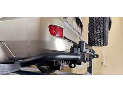 Бампер силовой задний Toyota Land Cruiser Prado 120 c квадратом под фаркоп и калиткой Риф RIF120-21076
