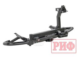 Бампер силовой задний Toyota Land Cruiser Prado 120 c квадратом под фаркоп и калиткой Риф RIF120-21076