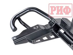 Бампер силовой задний Toyota Land Cruiser Prado 120 c квадратом под фаркоп и калиткой Риф RIF120-21076