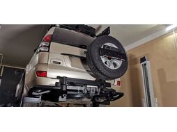 Бампер силовой задний Toyota Land Cruiser Prado 120 c квадратом под фаркоп и калиткой Риф RIF120-21076