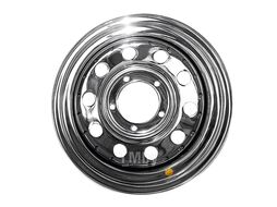 Диск усиленный УАЗ стальной хромированный 5x139,7 8xR16 d110 ET-19 OFF-ROAD Wheels 1680-53910CH-19
