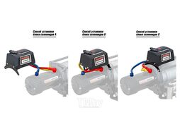 Лебёдка электрическая 12V 9500 lbs 4350 кг влагозащищенная, комбин. роспуск, синт. трос RUNVA EWB9500MAX-Q-SSRMAC