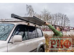 Маркиза автомобильная 2,13х2,5 м полуавтомат (винил) темно-серая Риф RIF5306-2025V